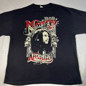 Vintage Y2K 1976 Amsterdam Logo With Bob Marley Profile Inside Lion Ornate Frame